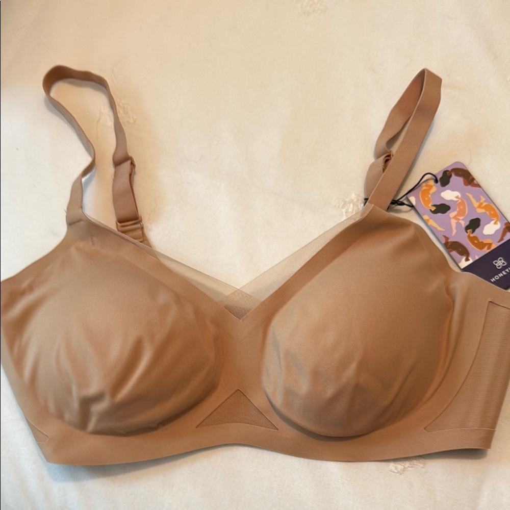 Honeylove CrossOver Bra 36 B/C Brand New Sand